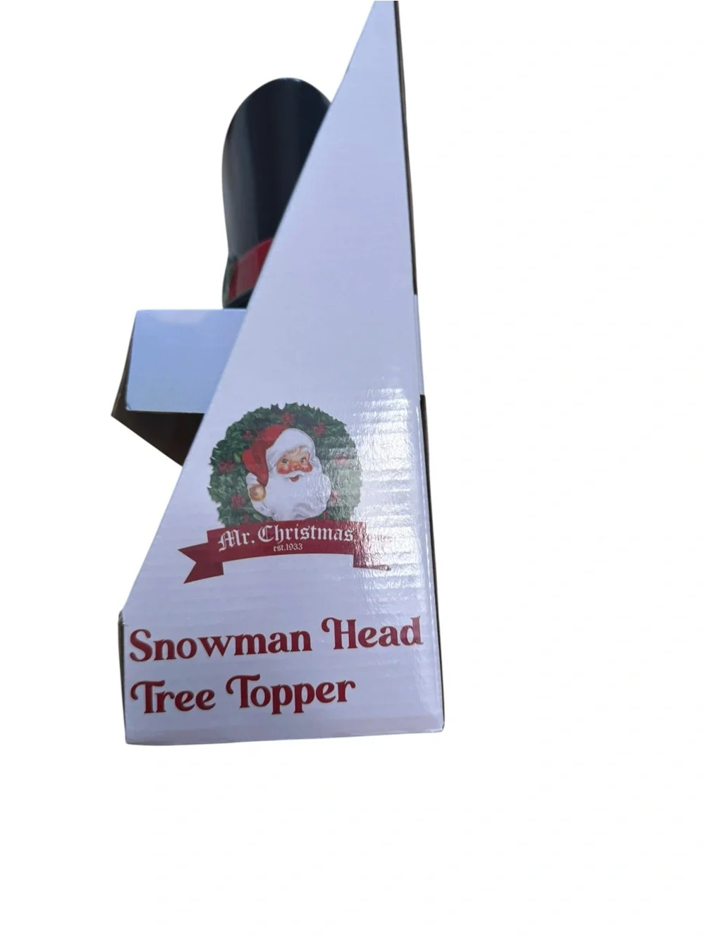 NIB Mr. Christmas Lighted Snowman Head Tree Topper